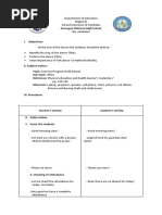 Basic Dance Steps Lesson Plan for Grade 4 | PDF | Dances | Lesson Plan