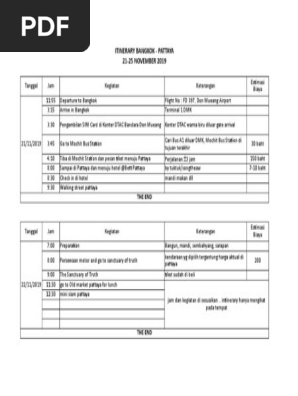 Itinerary