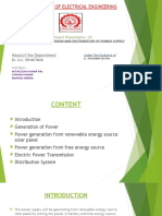 Generation Transmission of Power Supply System