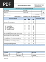 Raw Material Inspection Report