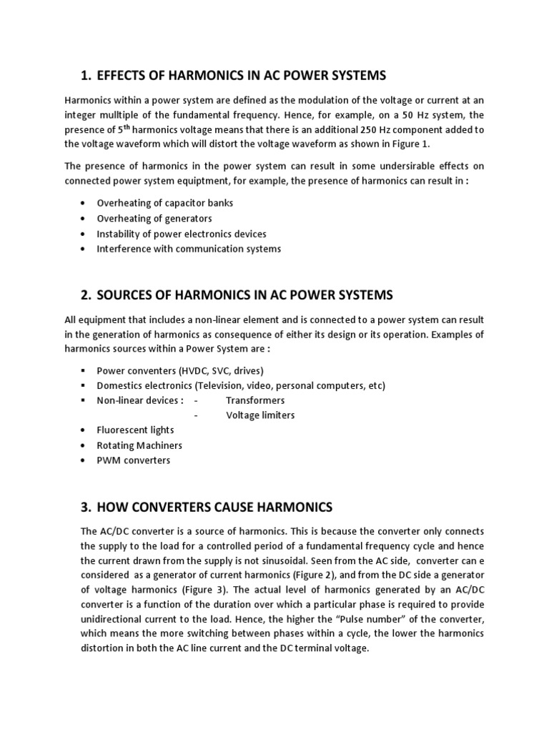 Effects of Harmonics in Ac Power Systems | PDF | Science & Mathematics