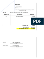 Acknowledgement Receipt:: Selling of Land Property: SEPTEMBER 27 2019