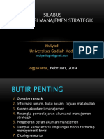 Silabus Akuntansi Manajemen Strategik: Mulyadi Universitas Gadjah Mada