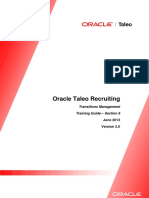 Oracle Taleo Recruiting: Transitions Management Training Guide - Section 6