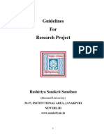 Guidelines For Research Project