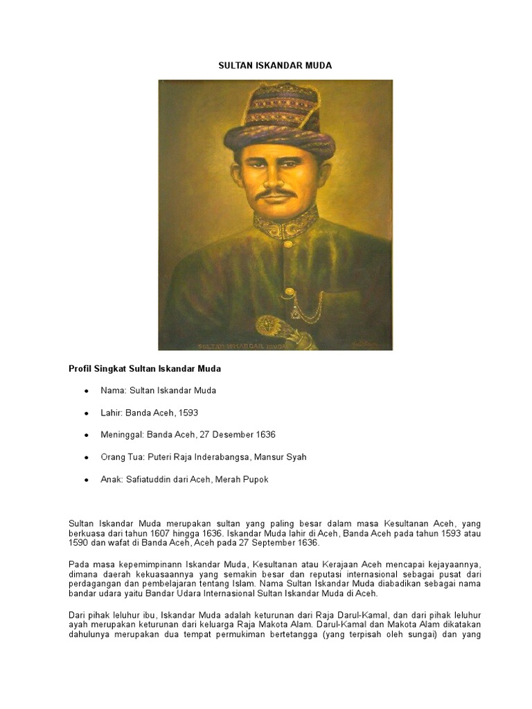 Kliping Sultan Iskandar Muda