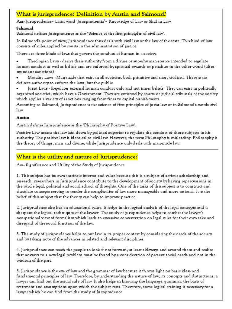 What Is Jurisprudence Definition by Aust PDF Equity (Law