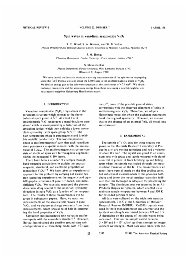 $pin Sesquioxide Vz03 E. B | PDF | Crystal Structure | Condensed Matter ...