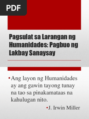 20++ Ano ang kahulugan ng humanidades at ang layunin nito information