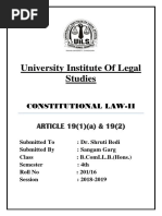 University Institute of Legal Studies: Constitutional Law-Ii