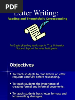 Letter Writing:: Reading and Thoughtfully Corresponding