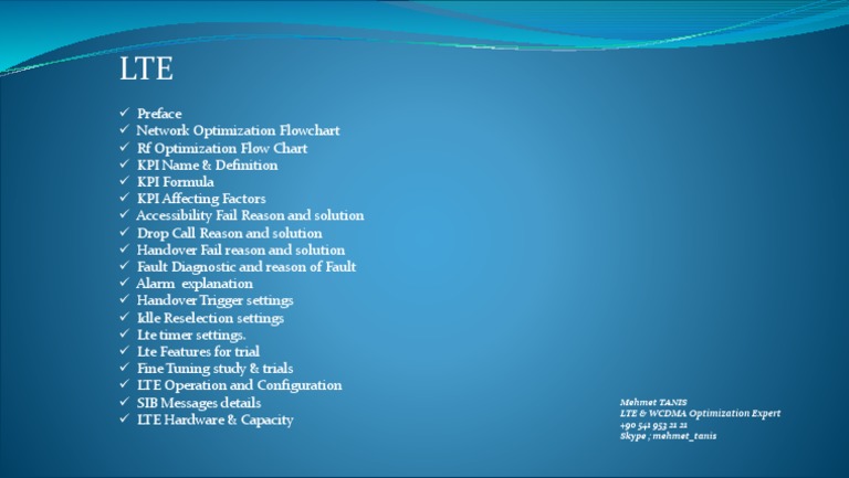LTE Network Optimization Guide | PDF | Computers