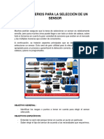 2.8 Criterios para La Selección de Un Sensor