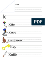 Kite Knee Kangaroo Key Knife: The English Alphabet