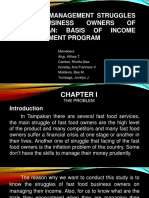 Income Management Struggles OF Business Owners OF Tampakan: Basis OF Income Management Program