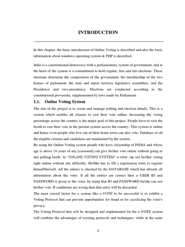 1.1. Online Voting System | PDF | Html Element | Cascading Style Sheets