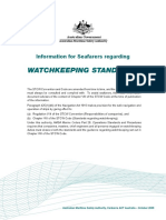 Watchkeeping Standards: Information For Seafarers Regarding