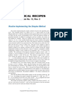 Routine Implementing The Simplex Method - NUMERICAL RECIPES