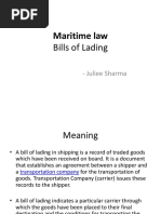 Maritime Law: Bills of Lading