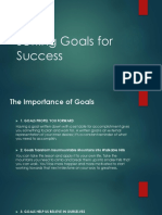 Setting Goals For Success Presentation