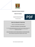 Candidate Information Booklet Executive Quantity Surveyor