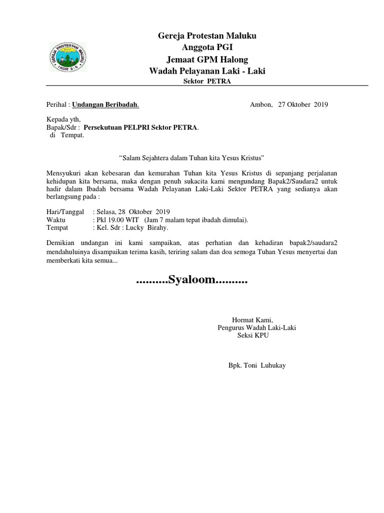 Undangan Ibadah Pdf