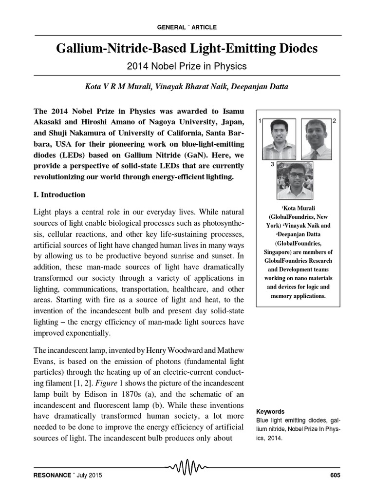 Evolution of Blue LEDs and Their Impact | PDF | P–N Junction | Light ...