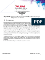 Project Title: I. I: Temperature Measurement and Data Acquisition Using Design of Experiment and Lab View