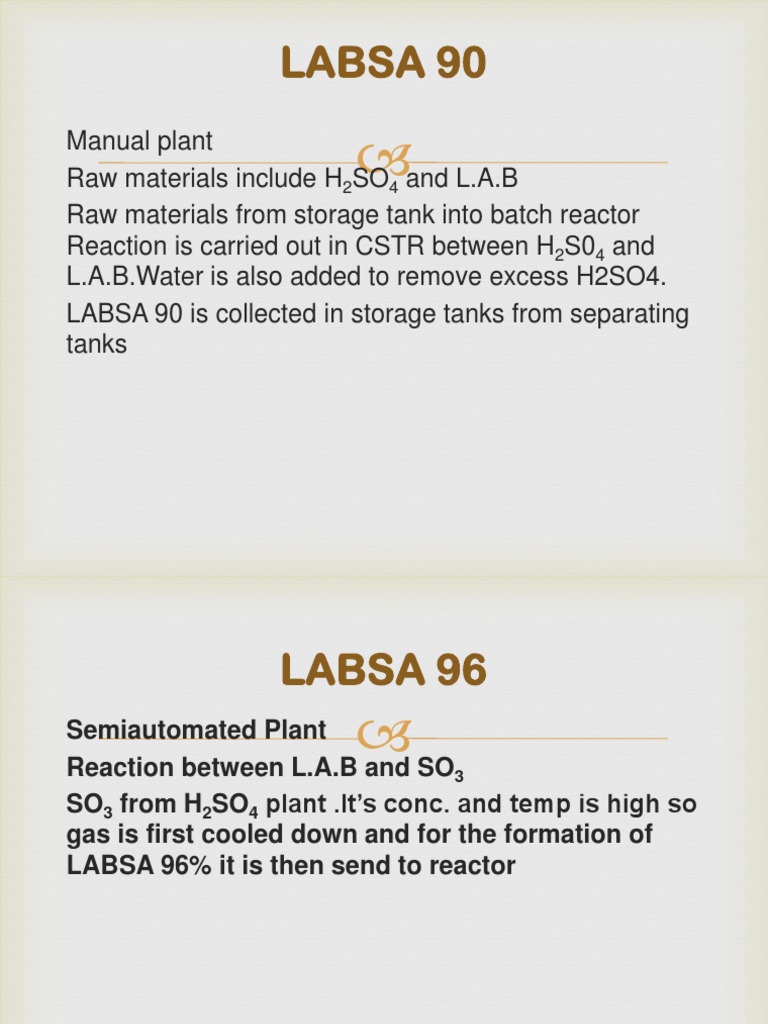 LABSA Production Process Overview | PDF
