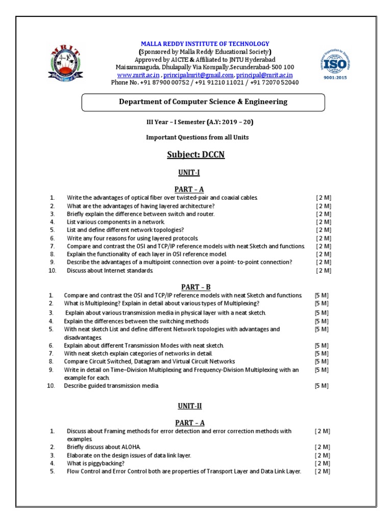 DCCN Important Questions and Answers | PDF | Domain Name System ...