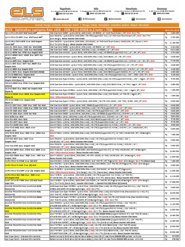 ELS Pricelist | PDF | Advanced Micro Devices | Computer Engineering