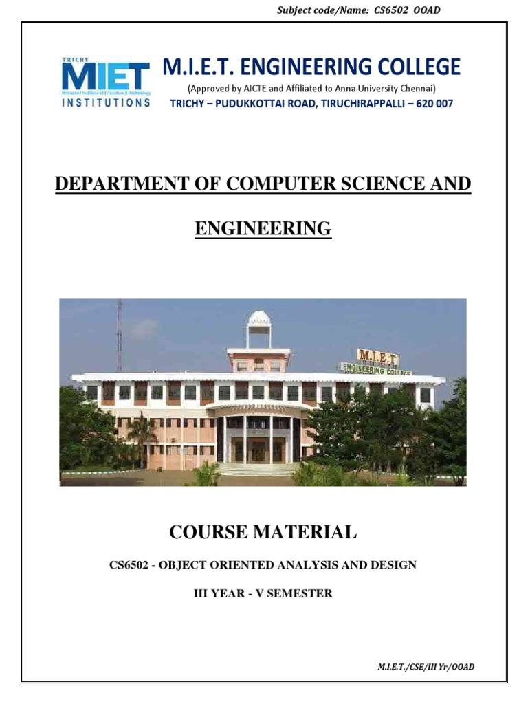 3.5 OOAD Cse - Optimized | PDF | Use Case | Class (Computer Programming)