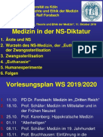 Vorlesung Medizin in Der NS-Diktatur, WS 19-20