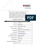 RMIT International University Vietnam: Assignment Cover Page