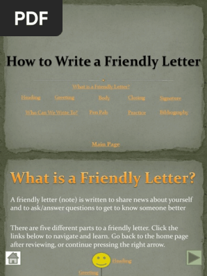 Friendly letter