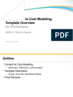 Cost Modeling & Template Intro 20140210