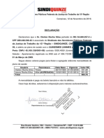 DECLARAÇÃO - Cleiton Rocha Silva