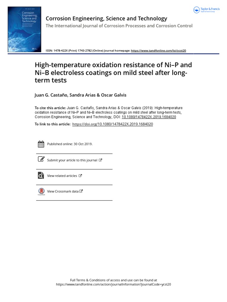 2019-High Temperature Oxidation Resistance of Ni P and Ni B Electroless ...