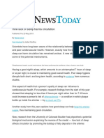 How Lack of Sleep Harms Circulation: Published Thu 23 May 2019 by by Isabel Godfrey