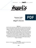 Hegel's Excess: Rasmus Ugilt