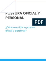 Postura Oficial y Personal