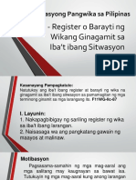 Sitwasyong Pangwika Sa Pilipinas REGISTER