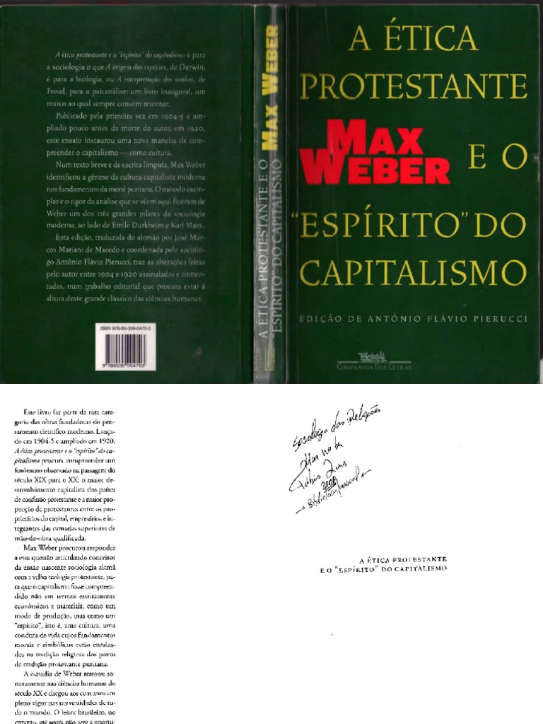 A Etica Protestanto e o Espirito Capitalista | PDF