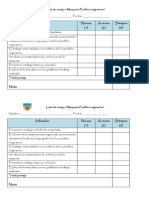 Lista de Cotejo Maqueta