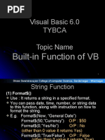 Built in Functions of VB