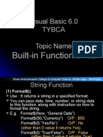 Built in Functions of VB