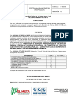 Certificado de Idoneidad Del Proponente Aca PDF