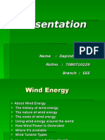 Wind Energy Presentation: History, Types, Working and Advantages