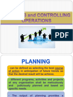 Planning Controlling Operations