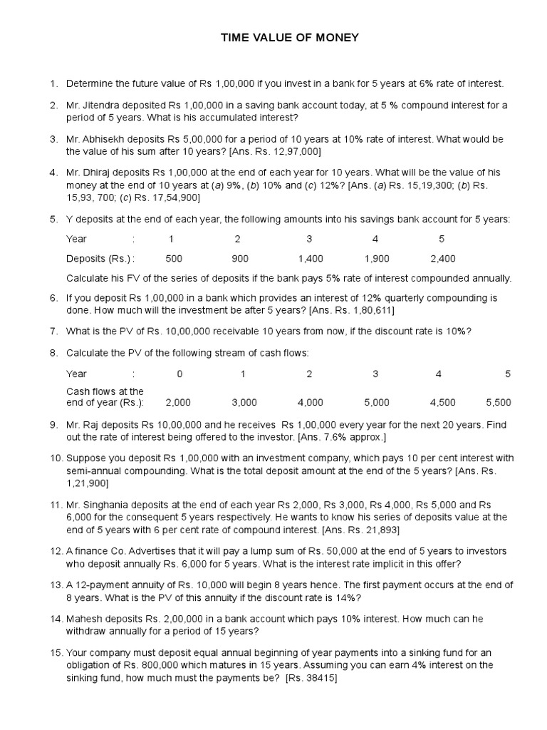 Time Value of Money Explained | PDF | Interest | Interest Rates
